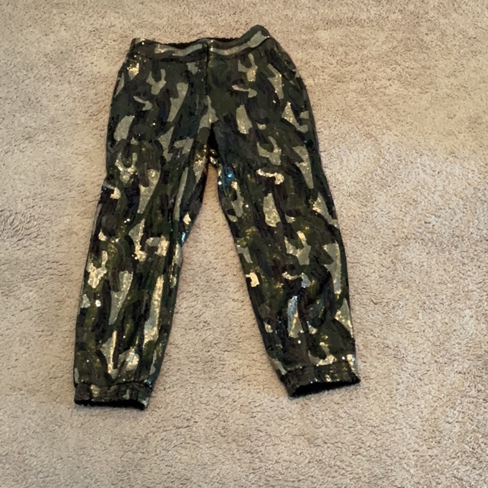 Anthropologie Camo Sequin Joggers - Picture 2 of 5